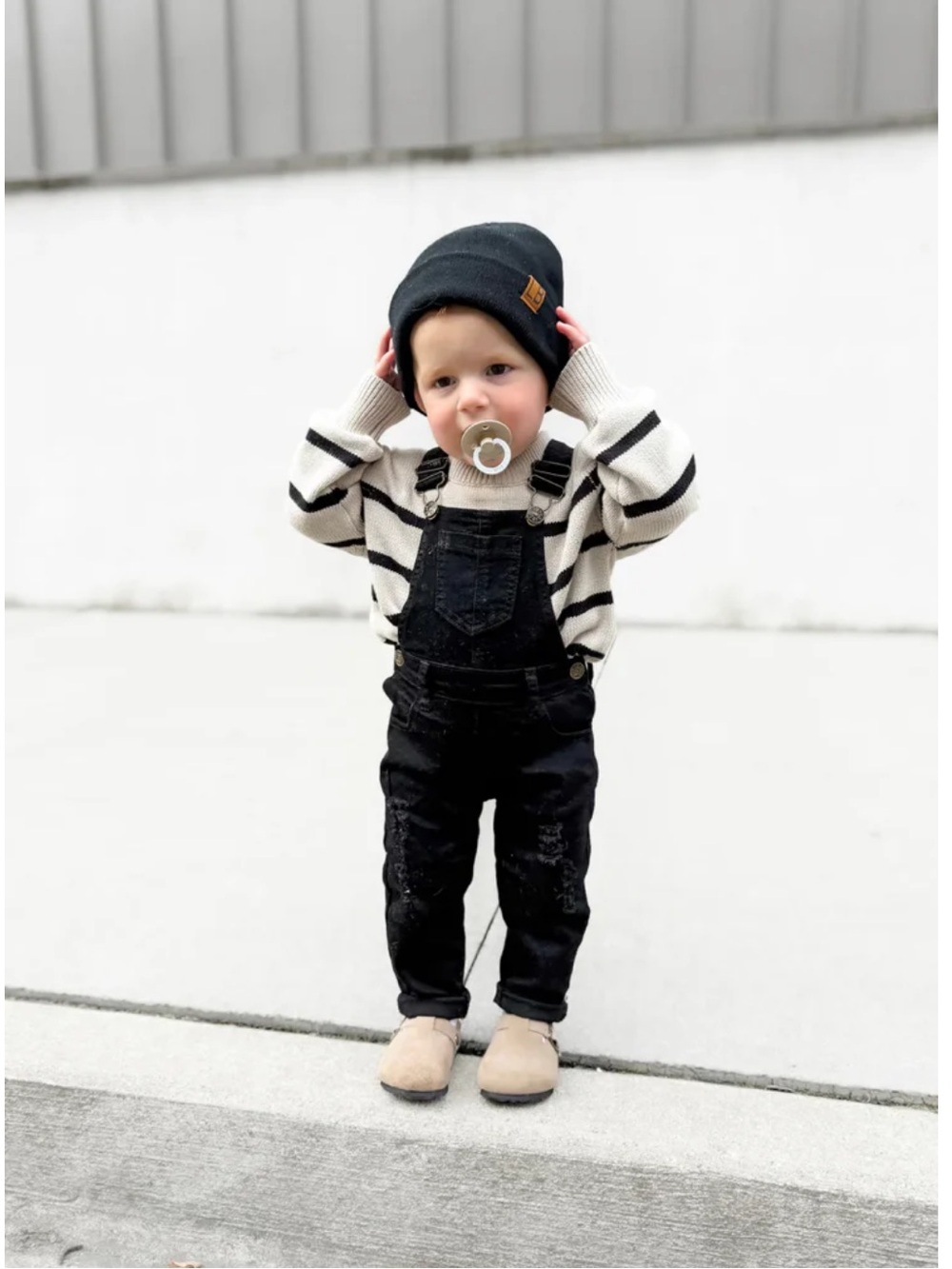 NWT LITTLE BIPSY - Denim Overall | Black Wash 12-18 months